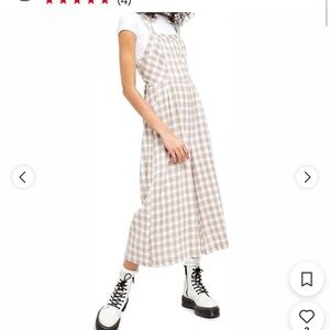 Free People Zuzu Seersucker Wide Leg Jumpsuit
